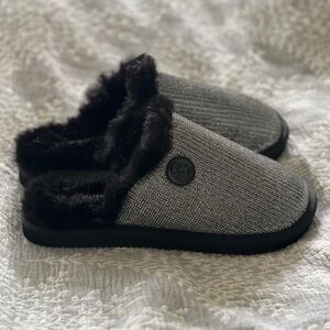 MICHAEL Michael Kors Gray and Black Fur Loafers Brand New!!!